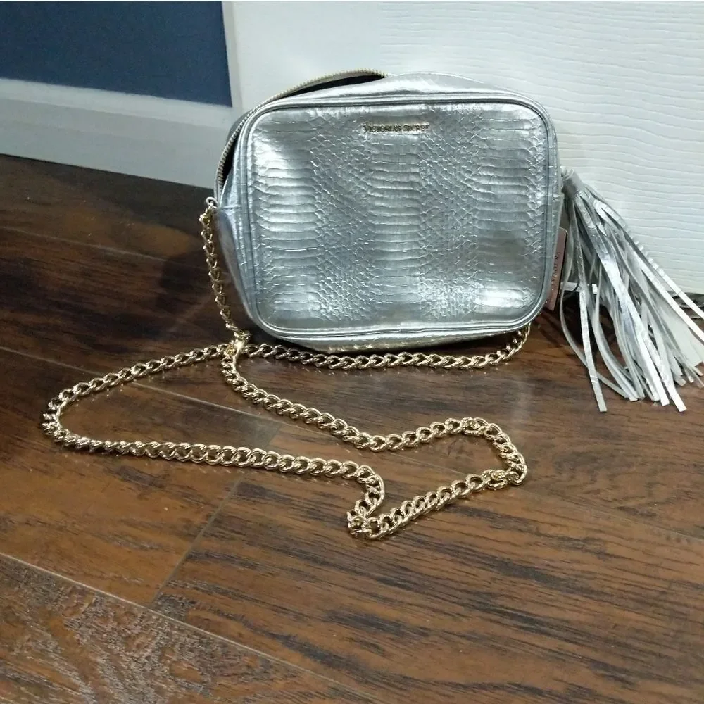 NWT Victoria's Secret Official Silver Crossbody